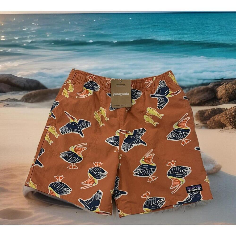 Patagonia Kid's Baggies 5" Lined Shorts   Amigos Sienna Clay M(10)